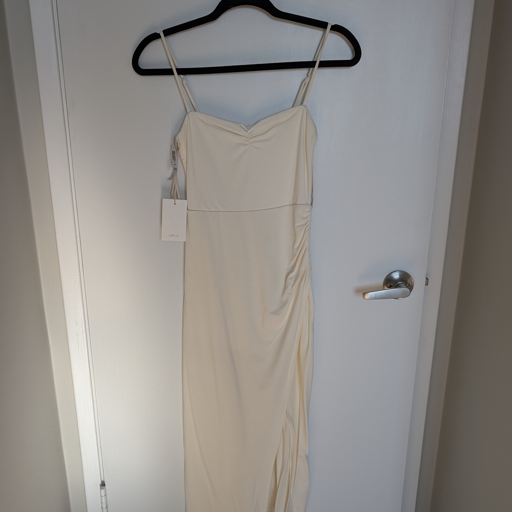 Wilfred Cream Strapless Dress - Picture 2 of 4